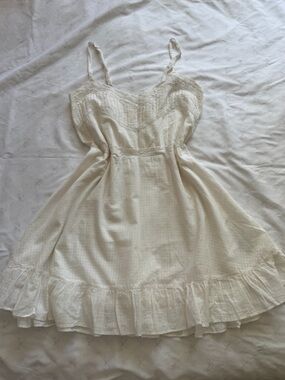 Urban Outfitters Ivory Lace-Trim Gauze Cami